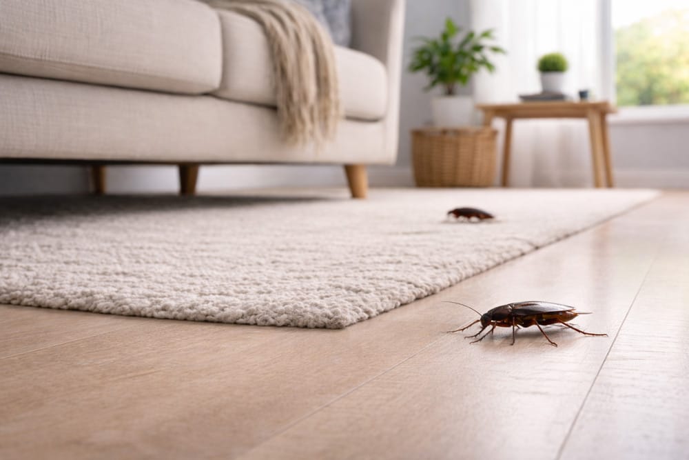 cockroaches in a clean living room in Buffalo NY